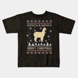 Christmas Alpaca Christmas llama Kids T-Shirt